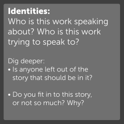 Text that provides prompts for understanding the actions a work invites us to consider. Full transcription in resource information.